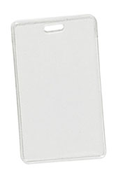 BRADY PEOPLE ID, VERTICAL PROXIMITY CARD, CLEAR FLEXIBLE VINYL, TOP LOAD WITH SLOT, 2.58